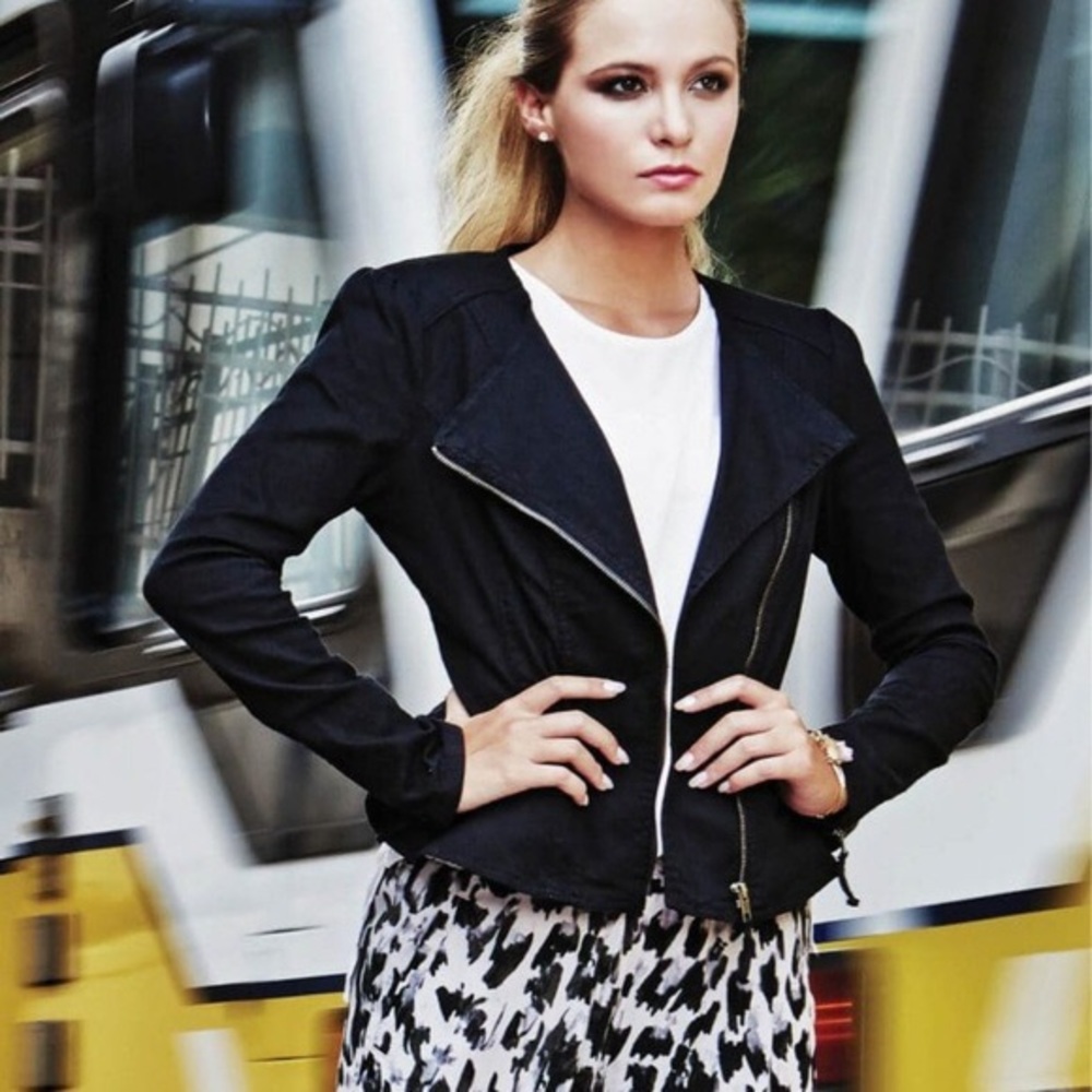 Elle Black Jean Jacket